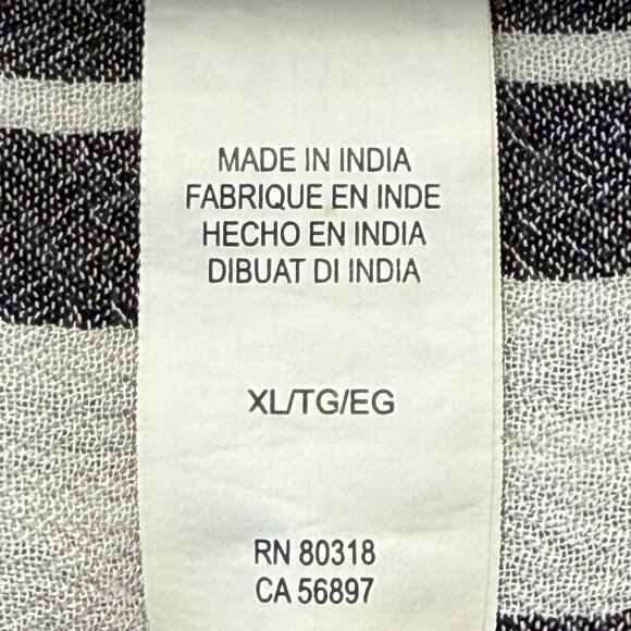 Lucky Brand Stripe Long Sleeve Button Down Shirt Women XL Gray White - Picture 6 of 10